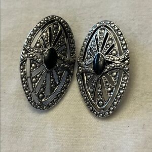 Vintage Art Nouveau clip on earrings